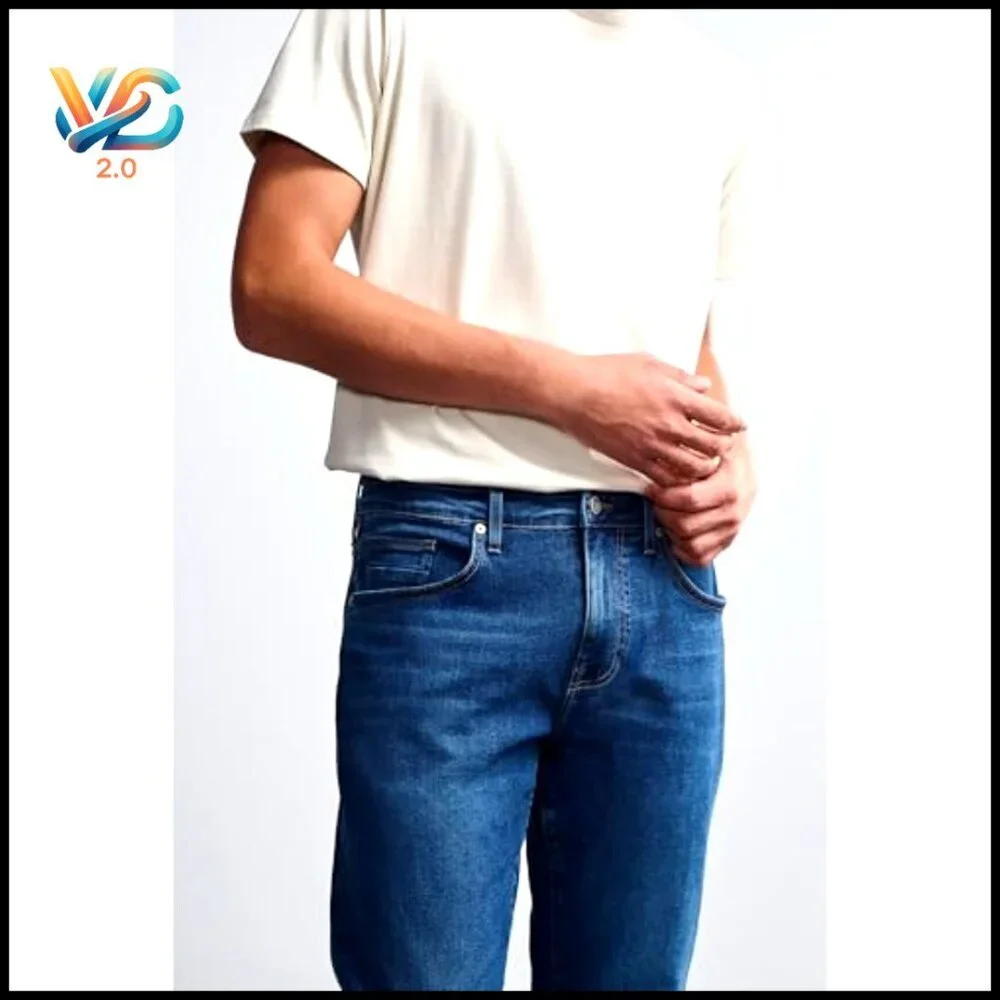 Men's Slim Leg‎ Jeans Regular Rise Stretch Denim Casual Wear